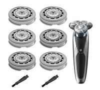 Zernblend 6 pieces SH60 replacement heads, compatible with Philips Norelco Series 6000/9000 electric shaver heads