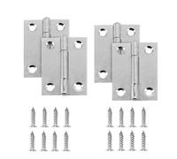Zernmiarder 2” Door Hinge, 12 Pcs Stainless Steel Butt Hinges, Silver Window Hinges, Interior and Outdoor Hinges with Screws, 50 x 36 x 1.2mm