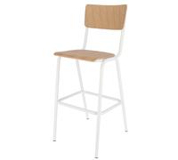 Zero bar stool Jan Kurtz oak/white - JAN KURTZ 492943