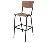 Zero bar stool Jan Kurtz walnut/black - 4021224929447