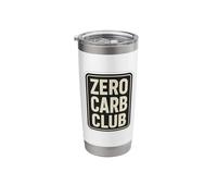 Zero Carb Club Keto Ketogenic Diet Carnivore Meat Lover Joke Stainless Steel Insulated Tumbler