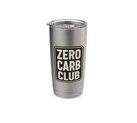 Zero Carb Club Keto Ketogenic Diet Carnivore Meat Lover Joke Stainless Steel Insulated Tumbler