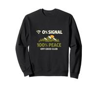 Zero Cell Signal, Full Peace Off-Grid Club Mountain Hiking Sweatshirt
