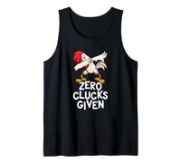 Zero Clucks Given Dabbing Chicken - Funny Farm Humor Tank Top