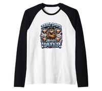 Zero Days Without Being A Hater Funny Cat Meme Attitude Raglan Baseball Tee