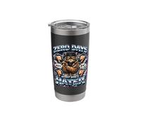 Zero Days Without Being A Hater Funny Cat Meme Attitude Stainless Steel Insulated Tumbler