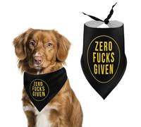 Zero Fcks Given Dog Bandana Pet Scarf for Small Medium Large Dogs Triangle Bibs Photo Prop Gift