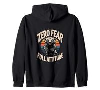 Zero Fear Full Attitude Honey Badger Zip Hoodie