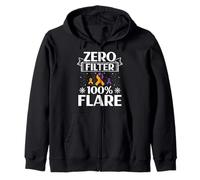 Zero Filter 100% Flare - Psoriasis Awareness Zip Hoodie