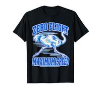 Zero Flight Maximum Speed Ostrich Running Bird Design Value Graphic T-Shirt