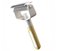 Zero Flying Hair Pet Grooming Tool Dog Deshedding Brush with Sprayer Double Sided Rake Cat Brushes Long Hair Dematting Comb (Yellow)