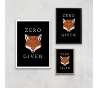 Zero Fox Given Art Print - A3 - Wood Frame