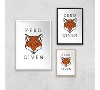 Zero Fox Given Art Print - A3 - Wood Frame