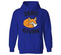 Zero Fox Given Funny Novelty Animal Funny Slogan Unisex Pullover Hoodie Royal Blue (L)
