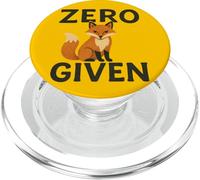 Zero Fox Given Funny Sarcastic Clever Wordplay Design PopSockets PopGrip for MagSafe