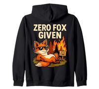 Zero Fox Given - Funny Sarcastic Fox Zip Hoodie
