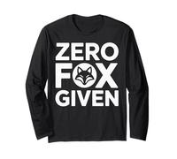 Zero Fox Given Typography with Subtle Fox Long Sleeve T-Shirt