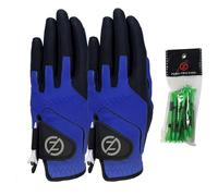 Zero Friction Junior Synthetic Left Hand Golf Gloves 2 Pack, One Size, Blue