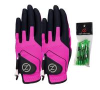 Zero Friction Junior Synthetic Left Hand Golf Gloves 2 Pack, One Size, Pink