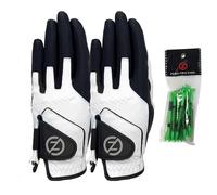 Zero Friction Junior Synthetic Left Hand Golf Gloves 2 Pack, One Size, White