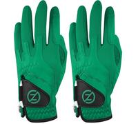 Zero Friction Men's Cabretta Elite Left Hand Golf Glove, One Size, Green (Pack of 2)