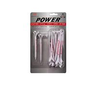 Zero Friction Power 3-Prong Golf Tees 20 Pack, 3-Inch Size, White