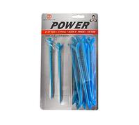 Zero Friction Power ZFT Maxx 3-Prong 4-Inch Distance Golf Tee 18 Pack, Cyan Blue