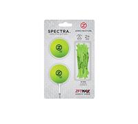 Zero Friction Spectra 2 Ball/Tee Pack, Neon Lime