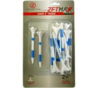 Zero Friction Unisex's MAXX 3-Prong Golf 24 Tees, 2-3/4-Inch Size, White/Blue, One, One Size, ZT15007