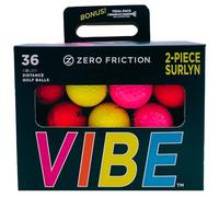 Zero Friction Vibe Colored Golf Balls - 36 Pack