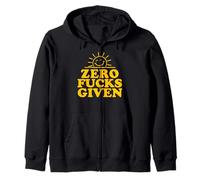 Zero Fucks Given funny Sarcastic Sunshine Zip Hoodie