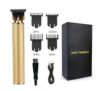 Zero gap T-shaped blade closed hair clipper Men's rechargeable cordless trimmer suitable for haircuts beards razors hairdressers