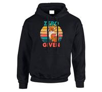Zero Given Funny Animal Design Mens Funny Hoodie Christmas Jumper Witty Gift Fox Mood Hoody Black - Medium