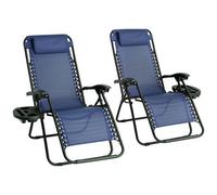 Zero Gravity 2 Chairs Sun Lounger Outdoor Folding Adjustable