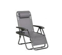 MCC Direct Zero Gravity Reclining Garden Chair Sun Lounger Recliner Textilene Dark Grey
