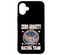 Zero Gravity Racing Team Explore The Unknown Retro Space Case for iPhone 16 Plus
