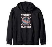 Zero Gravity Racing Team Explore The Unknown Retro Space Zip Hoodie