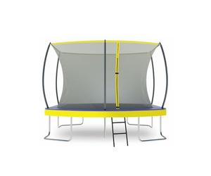ZERO GRAVITY Ultima 5 Rectangular Barrel Trampoline in 3 Sizes. High Specification with Safety Enclosure Netting and Ladder (10ft x 7ft Barrel)