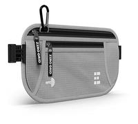 Zero Grid Money Belt w/RFID Blocking - Concealed Travel Wallet & Passport Holder, Ash