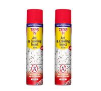 Zero in Ant & Crawling Insect Killer Fast-Acting Spray, Kills Ants, Cockroaches, Earwigs & More on Contact, Long-Lasting Protection, Ideal for Indoor Use - 300ml (Pack of 2)