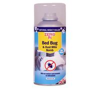 Zero In Bed Bug & Dust Mite Killer Bomb - 150 ml One-Shot Aerosol Rapid-Action Knockdown Insecticidal Bomb for Bed Bugs and Dust Mites. Prevents Alle