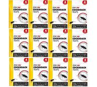 Zero in Cockroach Traps (12 x 4 Pack) Traps Adults, Nymphs and Eggs ZER988