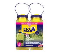 Zero In Fly Max XL Fly Catcher - Twinpack, Effective Flytrap, Refillable Insect Attractant for Outdoor Use, Covers up to 10m Radius