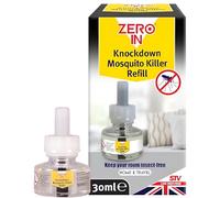 Zero In Knockdown Mosquito Killer Refill 30ml - Electric Mosquito Repellent Liquid Refill for Plug In Insect Control Device, Provides Up to 45 Nights of Protection for Home Bedroom