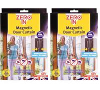 Zero In Magnetic Insect Curtain for Doors 99 x 210cm Washable, UV Resistant Protects Homes from Insects and Flies (Pack of 2)