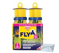 Zero In Outdoor Fly Trap - Ready-Baited Outdoor Fly Catcher, Twin Pack - Non-Toxic, Insect Trap to Attract & Trap Bugs - Suitable for Garden & Outdoor