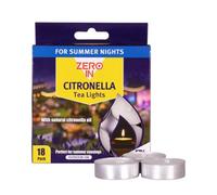 Zero In Stv Citronella Tealight Candles 18-Pack Outdoor Patio & Garden Tealights With Citronella Scent 2-3 Hour Burn