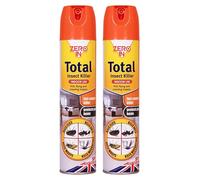 Zero In Total Insect Killer Spray 300ml Fast Acting Indoor Insecticide Kills Flies, Ants, Wasps, Mosquitoes & Cockroaches 4 Weeks Protection - British Made Pest Control