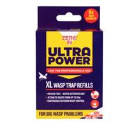 Zero In Ultra Power Wasp Trap Bait Refills - Xl Pack - Poison Free Water-Activated Outdoor Wasp Control - Attracts Wasps Up To 20M