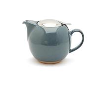 Zero Japan Bee House Round Teapot - Ceramic Teapot with Removable Lid & Stainless Steel Infuser for Loose Tea - Tea Pot for Two - Stone Gray (24 oz)